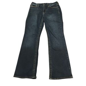 Seven 7 Jeans Dark Wash Size 14 Flare Kick Stretch Jeans